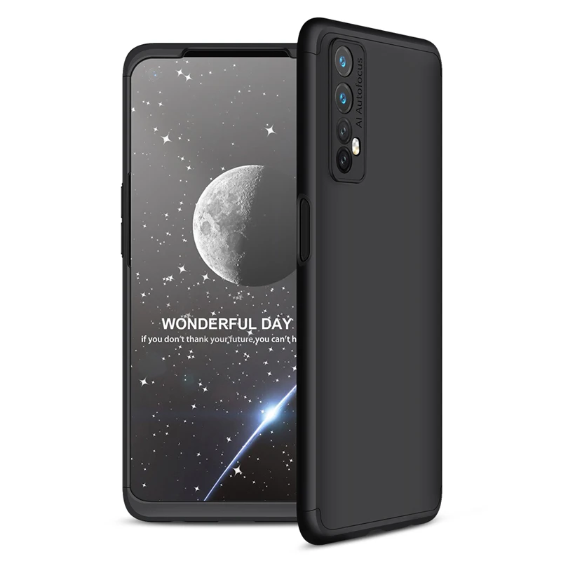 

For Realme 7 8 Pro Case Hard PC Matte Shockproof 360 Full Protection Back Cover Three-stage Combination Case For Realme 7 4G GKK