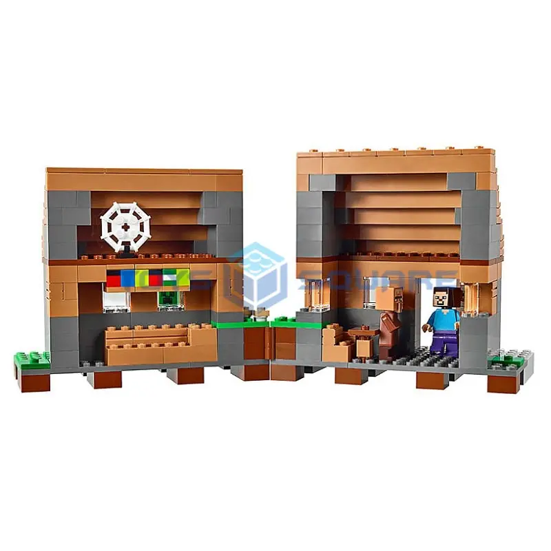 

The Big Village Model Building Blocks With My World Action Figures Bricks Set Gifts Educational Toys For Children