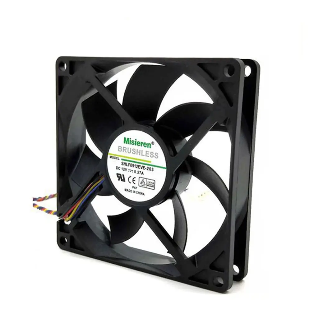 

Misieren 12V 0.27A High Speed Double Ball Bearing 4 Pin PWM Temperature Control CPU Cooling Fan 4200RPM