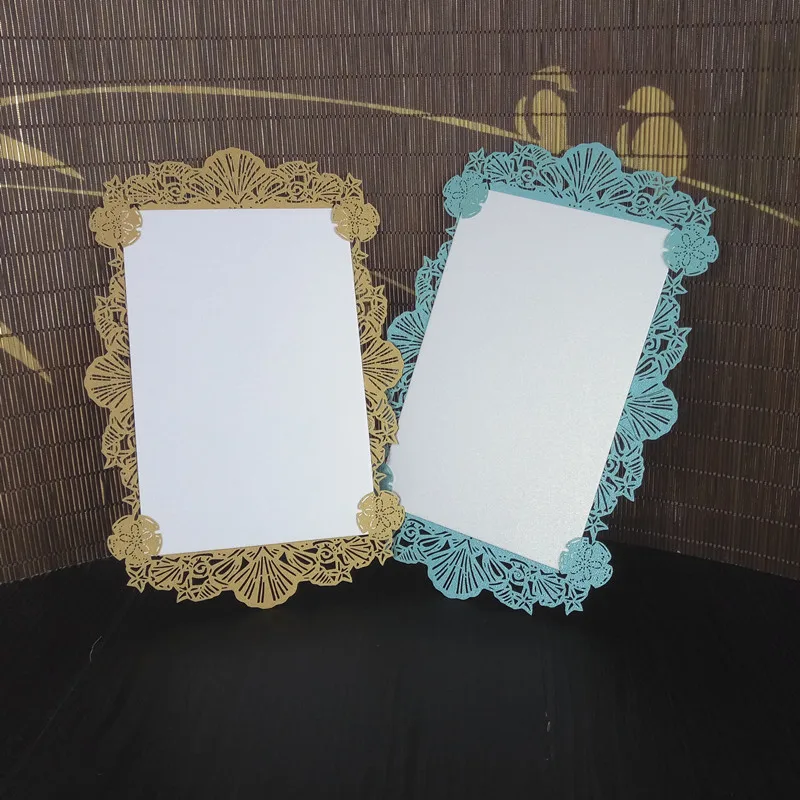 

50Pc Romantic Wedding Invitations Card Creative Openwork Lace Pattern Invitation Party Supplies Wedding Party Invitation 5Z