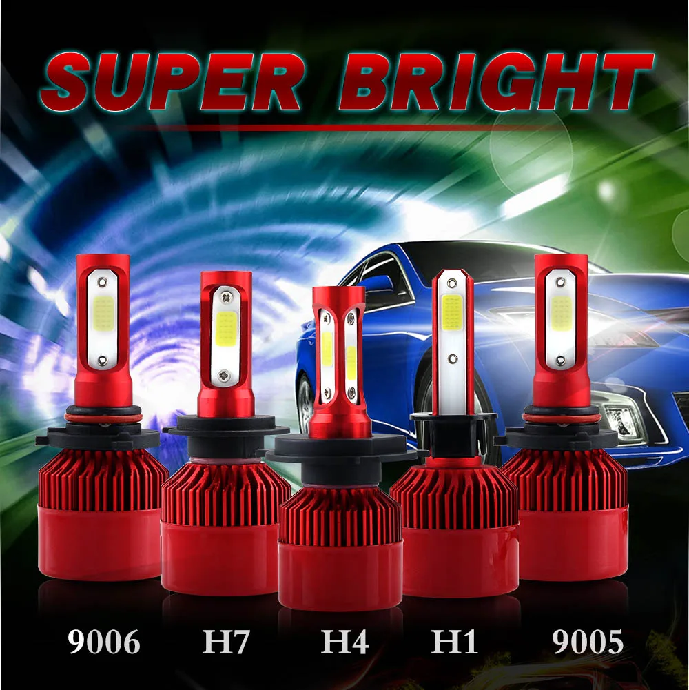 red BraveWay H4 светодиодный лампы HB4 9006 H4 светодиодный лампы для передних фар для мотоцикла авто светодиодный Автомобильная Противо-Туманная лампа H8 H11 9005 HB3 H7 автомобильных огней - Испускаемый цвет: red