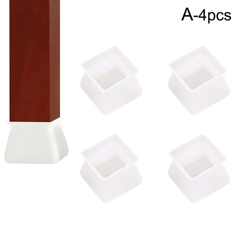 Силиконовые чехлы для мебельных ножек Защитные стола стула квадратные накладки