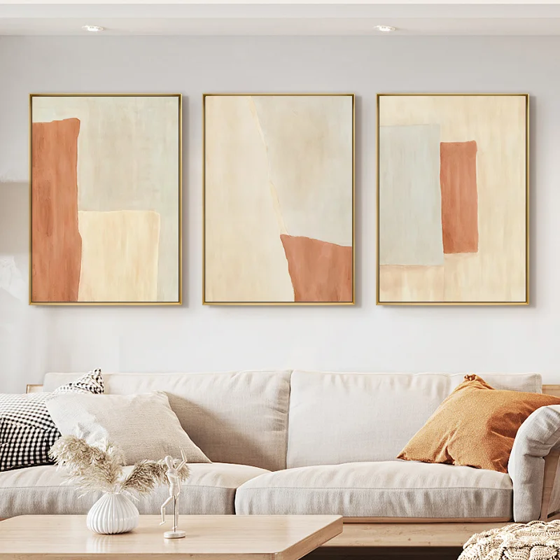 

Modern Color Block Paint Abstract Geometry Canvas Painting Bohemia Poster and Print Wall Art Pictures for Living Room Home Decor