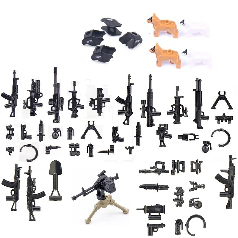 Набор мини оружия MOC набор пистолетов для винтовки солдатиков аксессуары фигурки