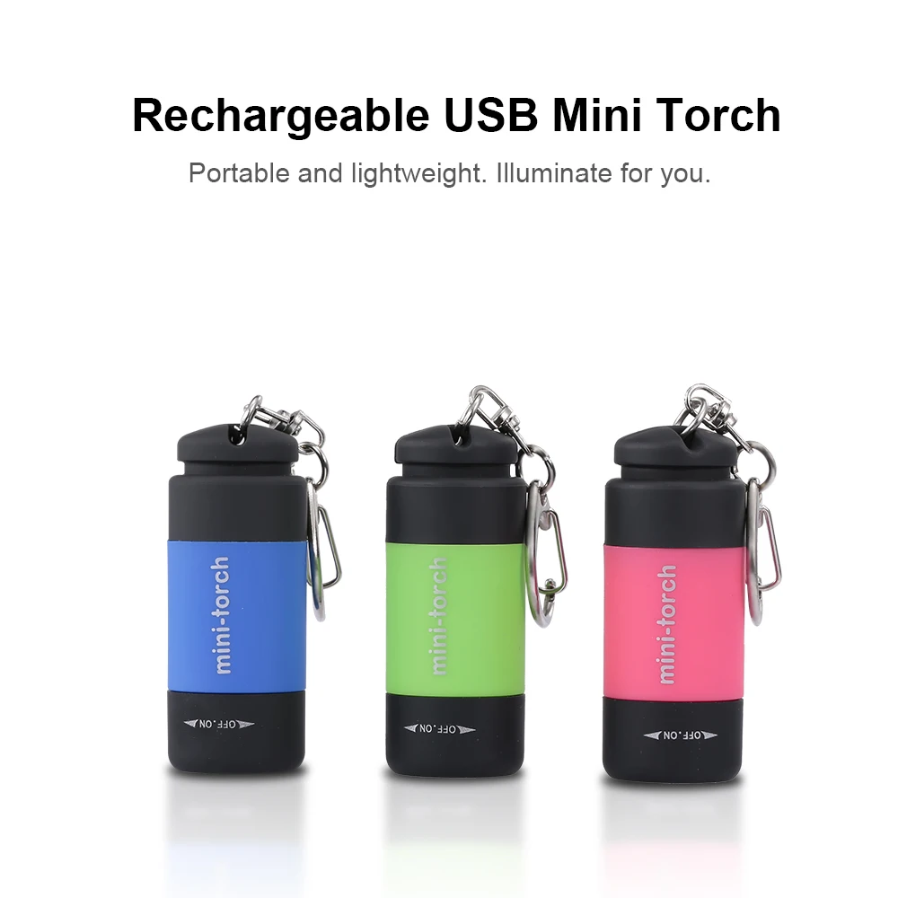 Портативный мини фонарик с зарядкой от USB светодиодный уличный портативный и