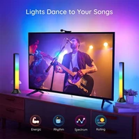 2pcs rgb colorful atmosphere light strip smart led music sound control pickup rhythm ambient light standing table night lamp