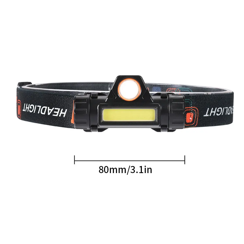 

Portable Mini XPE+COB LED Headlamp USB Rechargeable Camping Head Lamp Fishing Headlight Flashlight Torch LED Head Torch 2PCS