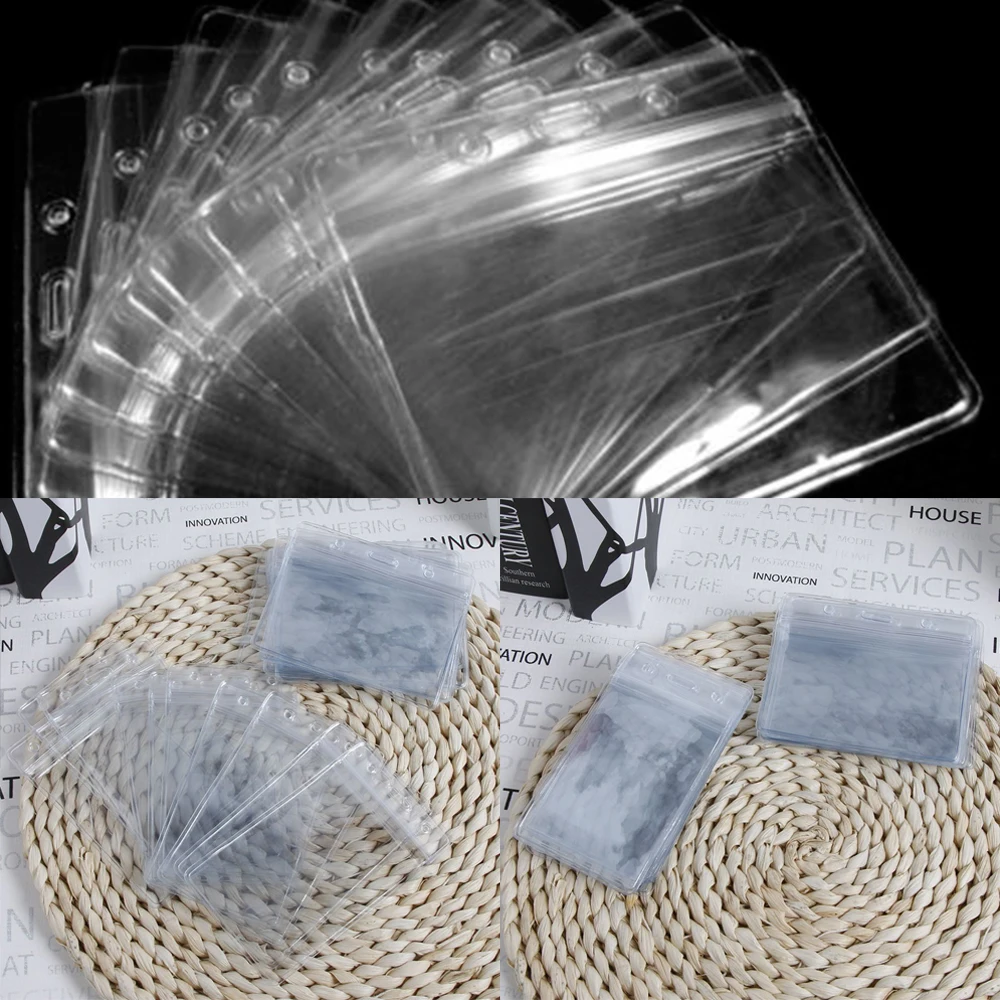 Лот из 10 горизонтальных прозрачных виниловых пластиковых держателей для