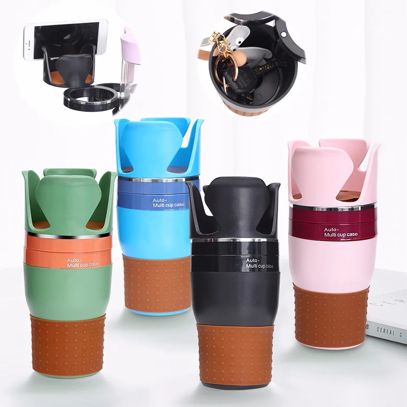 Многофункциональный автомобильный вращающийся подстаканник для хранения Porta Copos