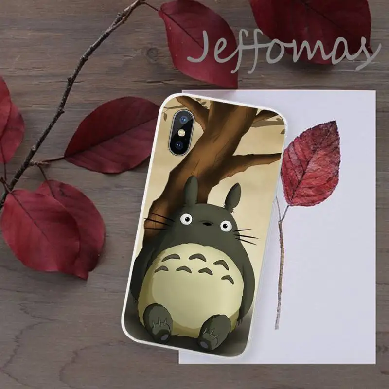 

Cute cartoon Totoro Phone Case Transparent for iPhone 11 12 mini pro XS MAX 8 7 6 6S Plus X 5S SE 2020 XR