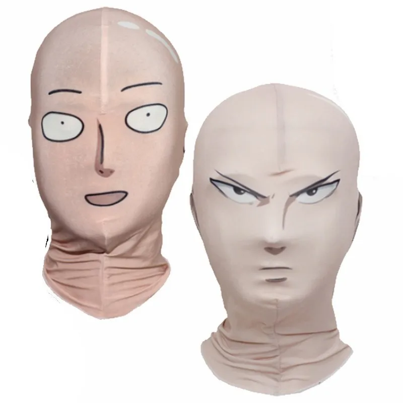 Аниме ONE PUNCH MAN Saitama косплей 3D маска головные уборы смешной юмористический стиль