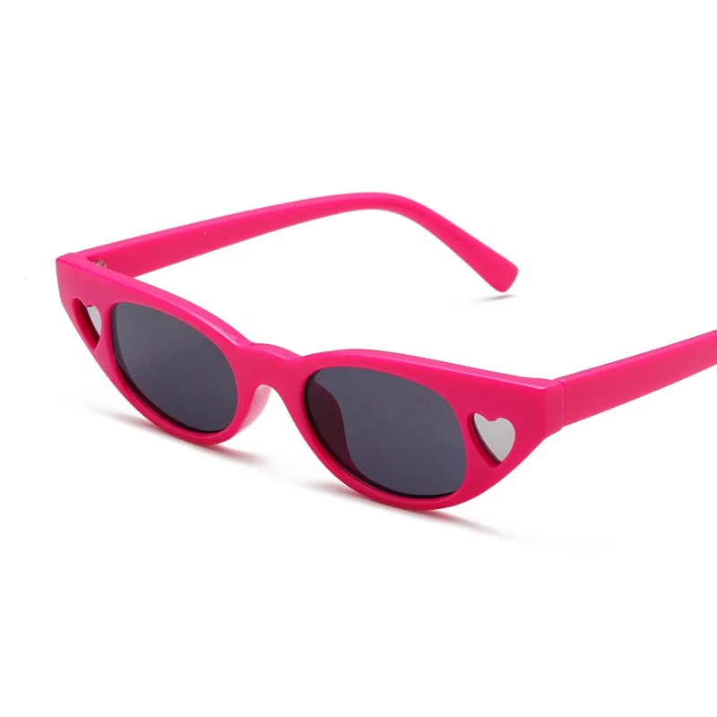 Милые Солнцезащитные очки в форме сердца женские винтажные пластиковые