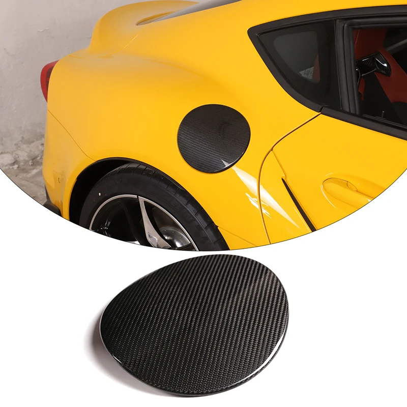 

For Toyota GR Supra A90 2019-2022 Exterior Details Real Carbon Fiber Car Outer Fuel Tank Cover Sticker Decorate Car Accessories