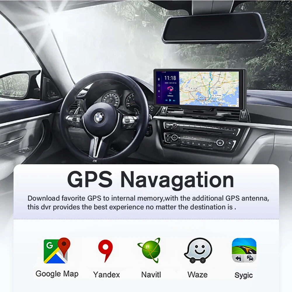 Видеорегистратор на приборную панель FHD 10 26 дюйма Android с GPS Wi-Fi | Автомобили и