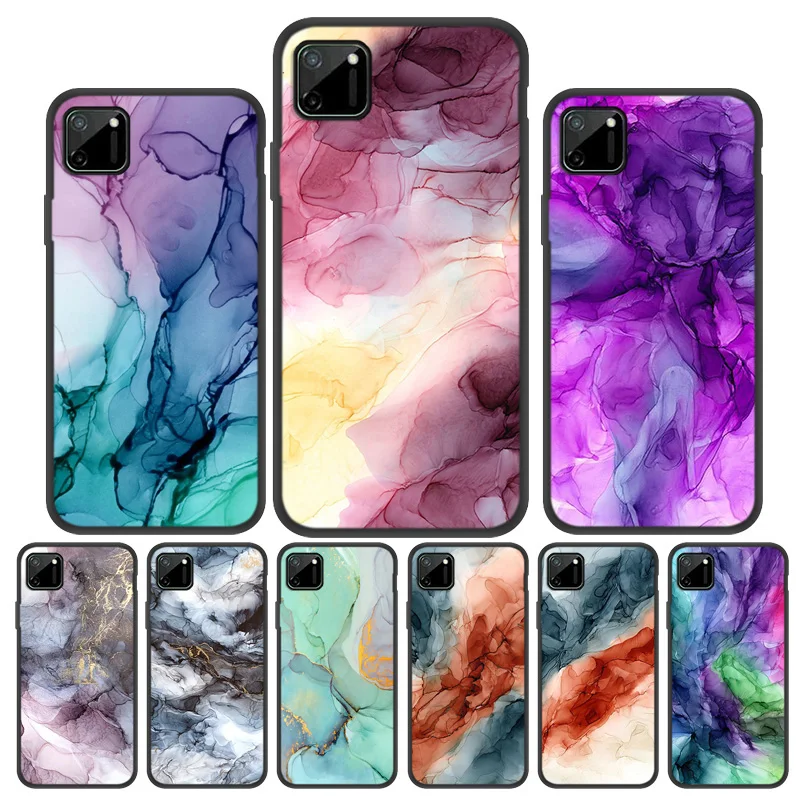 

For OPPO Realme C11 Case Marble Capas On OPPO Realme C15 C12 Narzo 20 C2 A1K C21 Realme C25 C3 Soft TPU Silicon Shell Cover