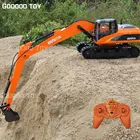 Профессиональный гусеничный экскаватор Huina 1551 1:14 с длинной рукояткой, грузовик из сплава, ковш с дистанционным управлением, инженерный автомобиль, игрушечный мальчик