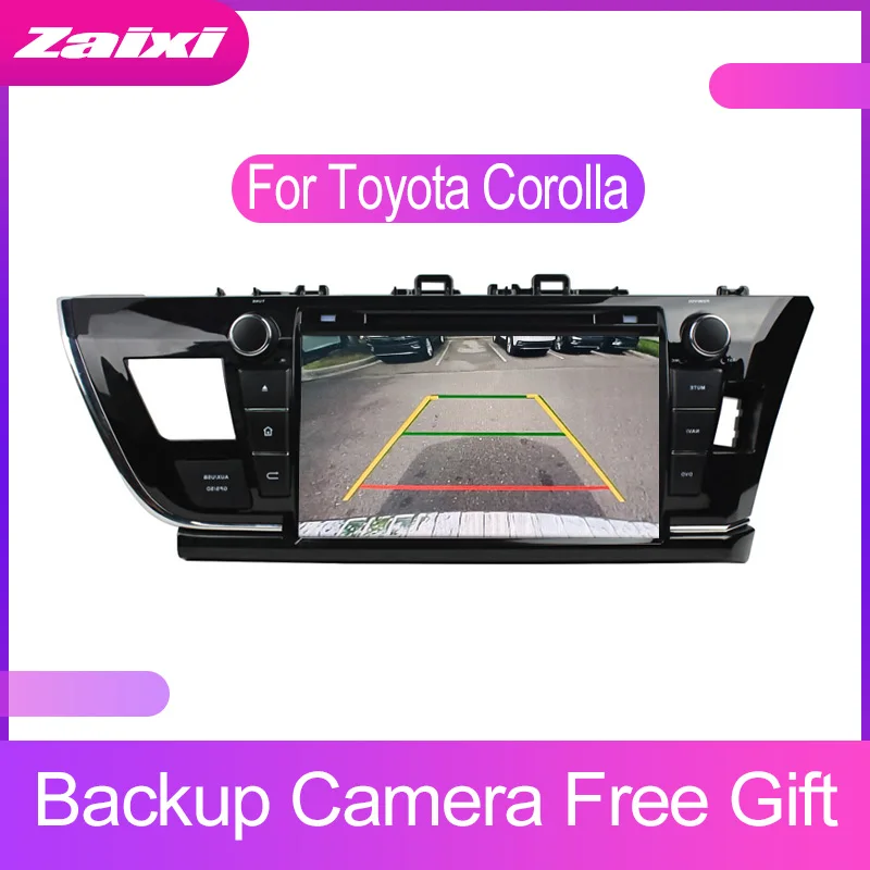 Автомобильный мультимедийный плеер ZaiXi 2 DIN сенсорный экран Android для Toyota Corolla 2013 ~