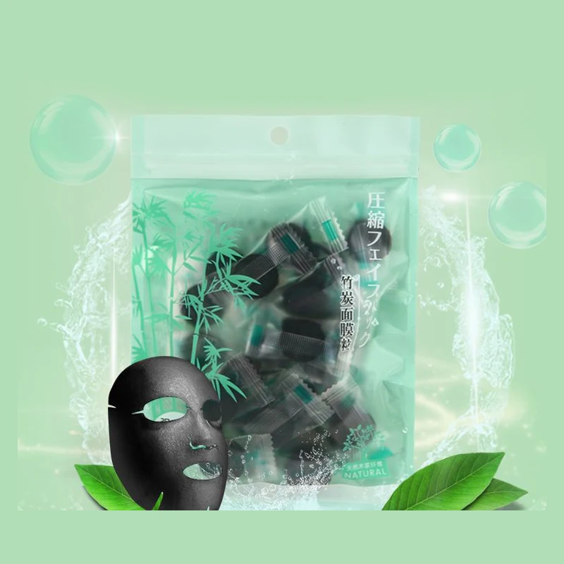 

300-60pcs Black Compression Mask for Face Mask Disposable Cotton Paper DIY Masks for Face Skin Care Whitening Compressed Masks