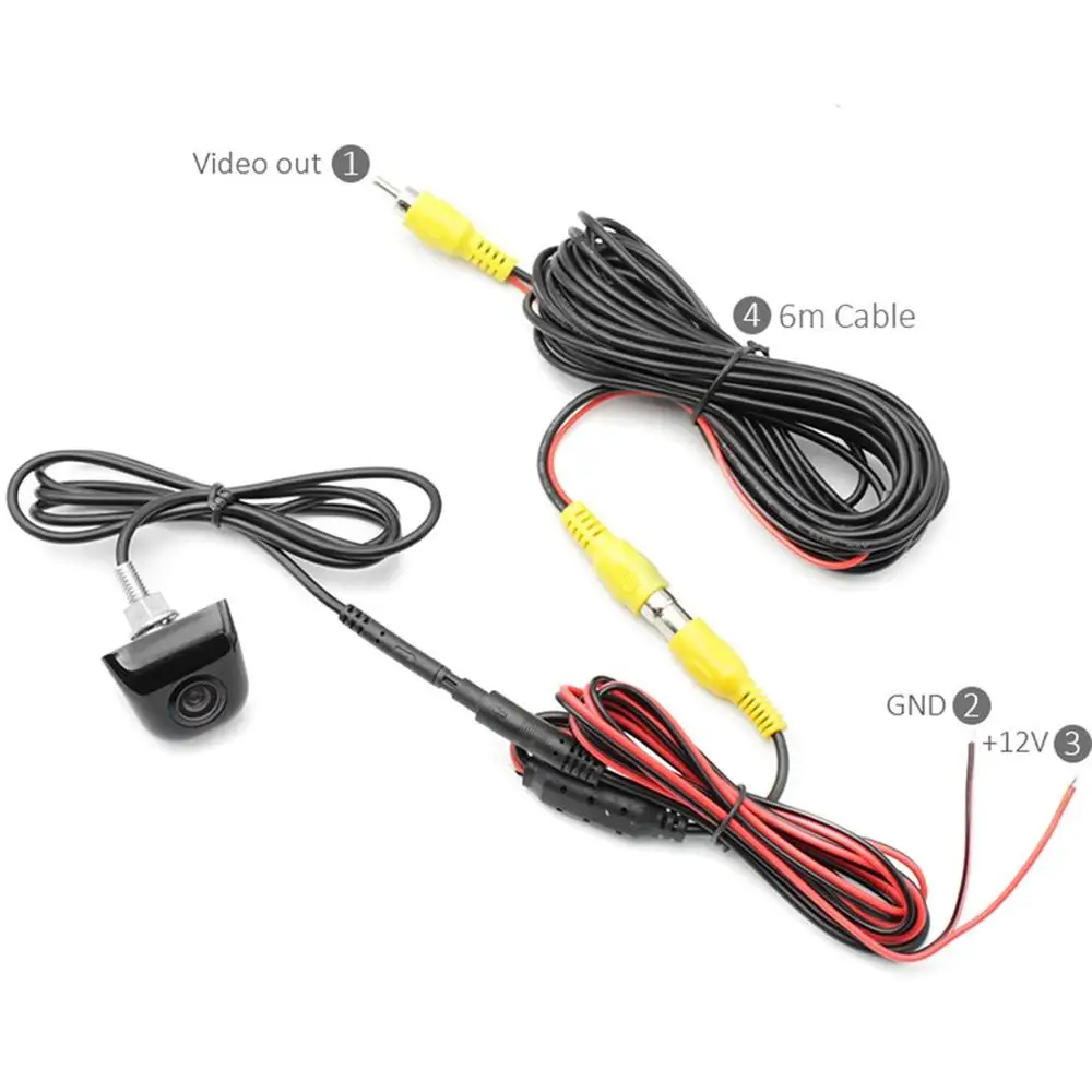 

170 Degree Car Reversing Camera Long Screw Metal Car Reversing Camera Rear View Navigation Image Camera
