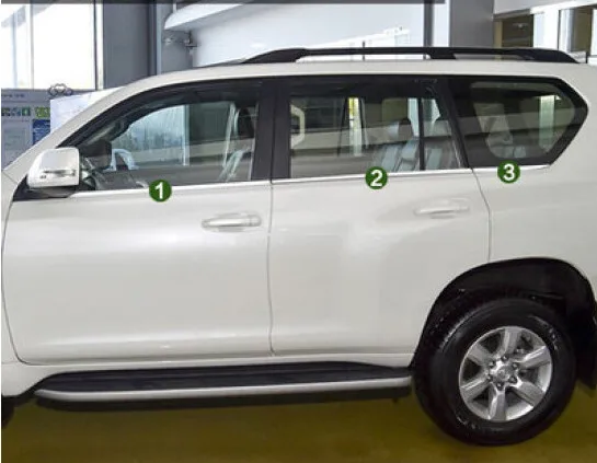 Нижний оконный каркас из нержавеющей стали для toyota Land Cruiser Prado FJ 150 2010-2018 6 шт.