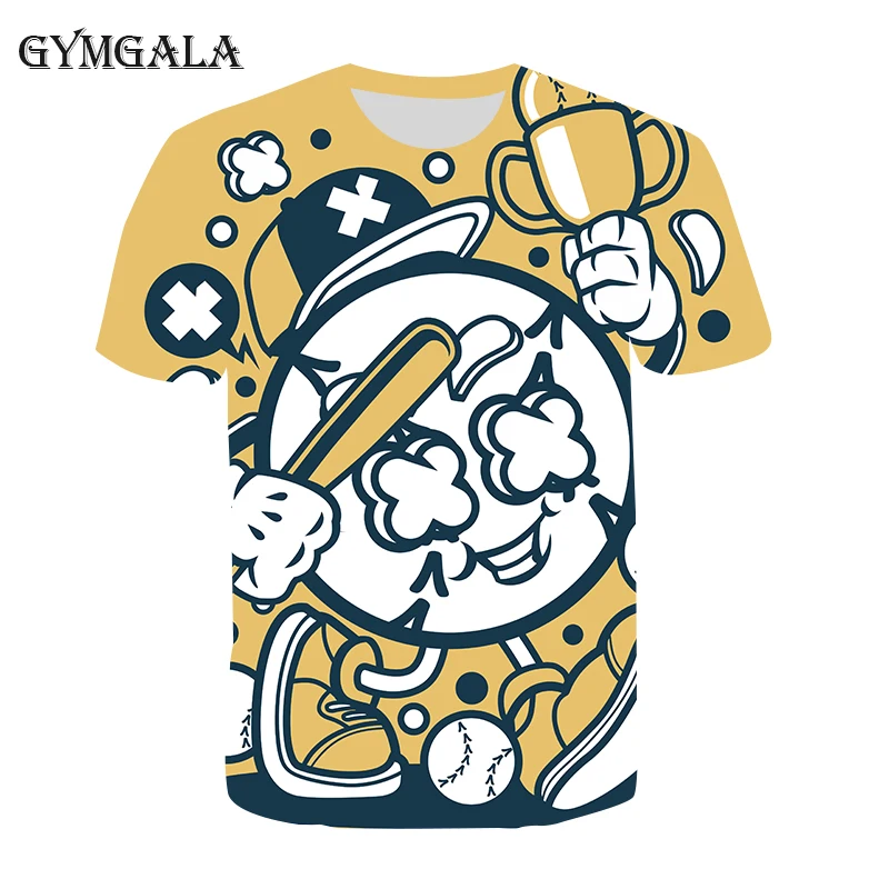 

Summer Children's T-shirt 3D printing custom robot cartoon pattern fashion loose men and women round neck Kids T-shirt hot sale