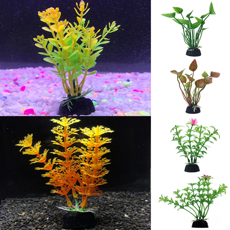 About 10cm-40cm Beautiful Artificial Aquarium Plants Decoration Fish Tank Water Plant Grass Ornament Plastic Decor | Дом и сад