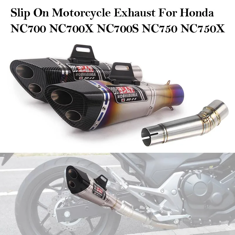 

Slip On Motorcycle Exhaust Modified Yoshimura Moto Escape R11 Muffler Middle Link Pipe Tube For Honda NC700 700X 700S NC750 750X