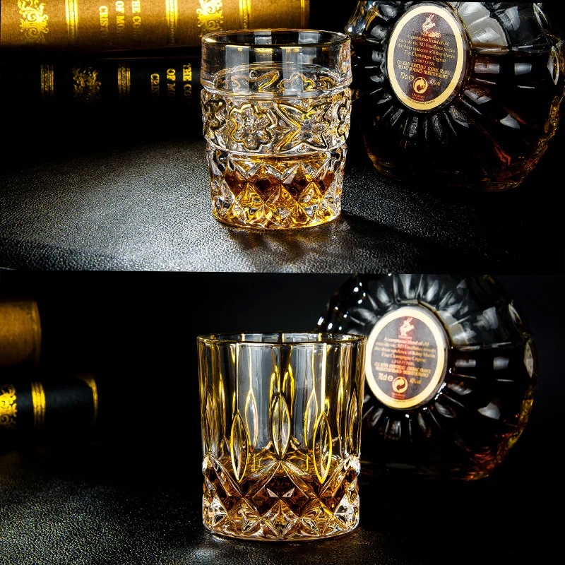 

6 Pcs/lot Wine Glass Mug Crystal Beer Whiskey Shot Glass Cup Vodka Drinking Bar Club Beer Wine Glass Bottle 200828-10