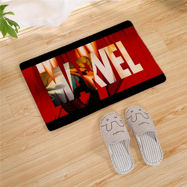 1 Marvel логотип супергероя печать современный домашний коврик стелька кухонный ковер крытый Открытый Добро пожаловать ванная комната Противоскользящие коврики 80 см - Цвет: 1