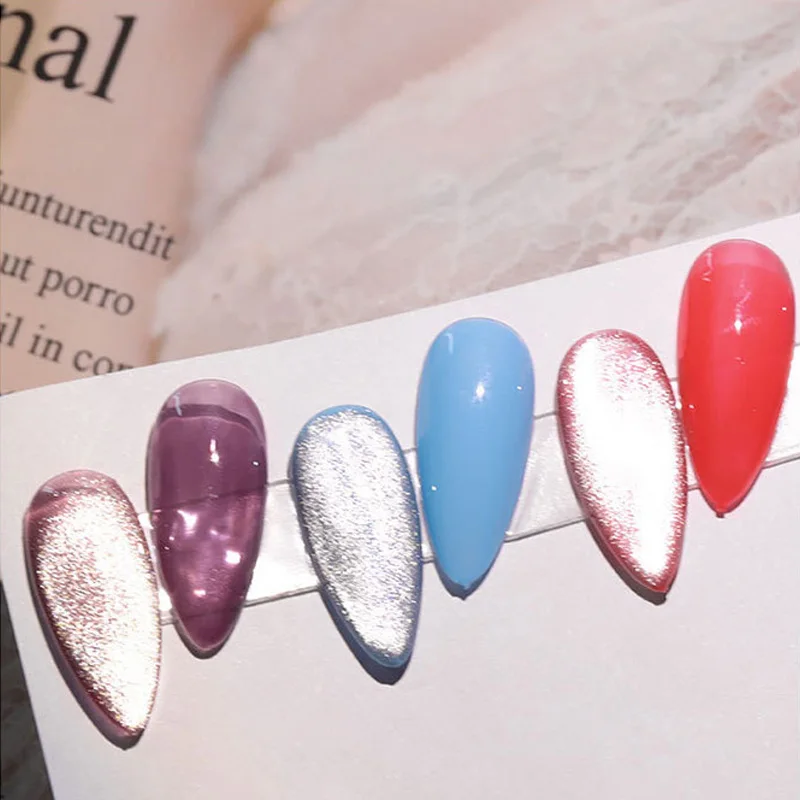 8 мл Гель лак для ногтей кошачий глаз мерцающий УФ гель дизайна магнитный эффект