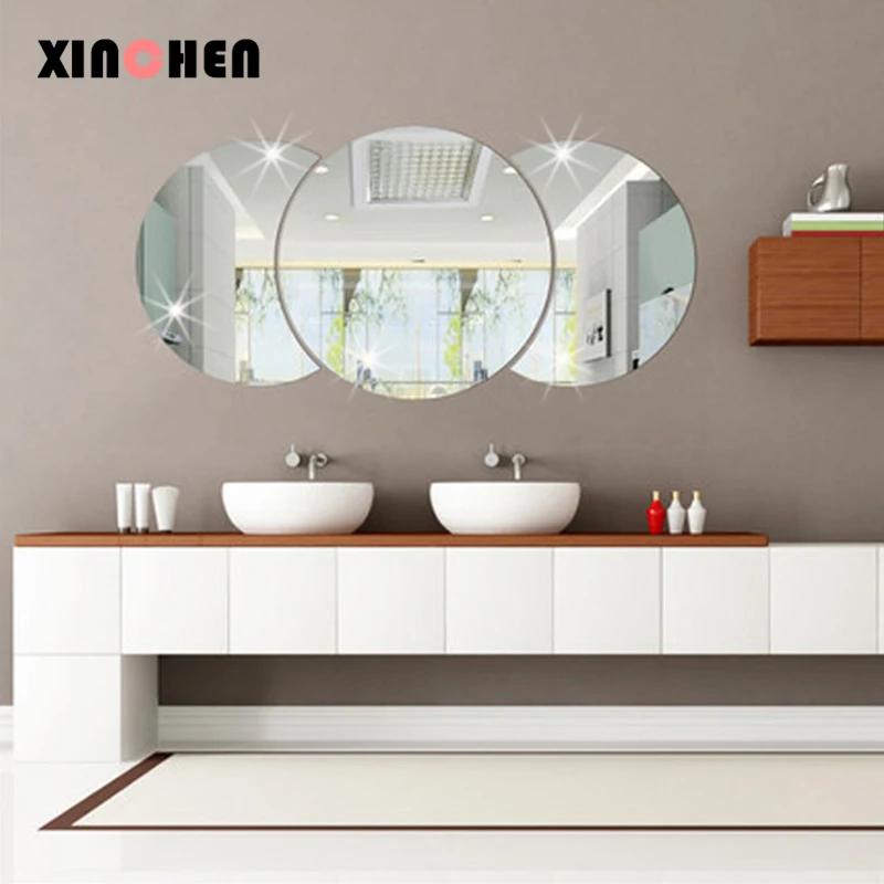 XINCHEN DIY акриловые зеркальные наклейки с круглыми точками на стену украшение дома 3