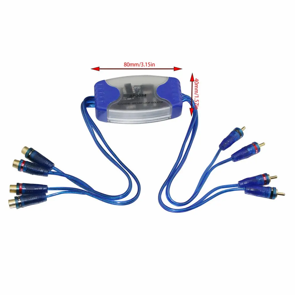 

4-Channel Rca Audio Noise Filter Suppressor Ground Loop Isolator Car Stereo 50W Noise Filter Isolator