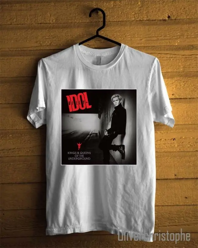 

Billy Idol English American Musician Singer T-shirt White Men Custom Size S-3xl Men T Shirt Great Quality Funny Man Cotton