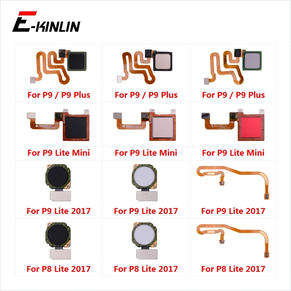 

Fingerprint Sensor Home Button For Huawei P9 Plus P8 Lite 2017 Mini Touch ID Return Button Menu Connector Flex Cable Ribbon