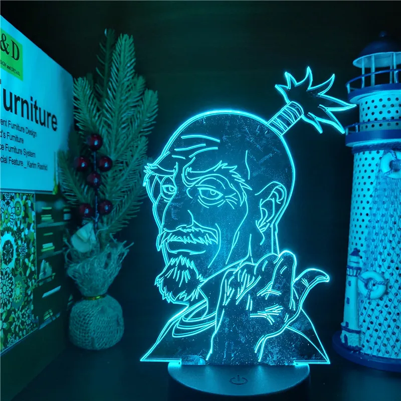 

Hunter X Hunter Anime 3D Lamp aizakku netero LED Colors Changing Nightlight for Bedroom Decor Acrylic LED Night Light Kids Gift