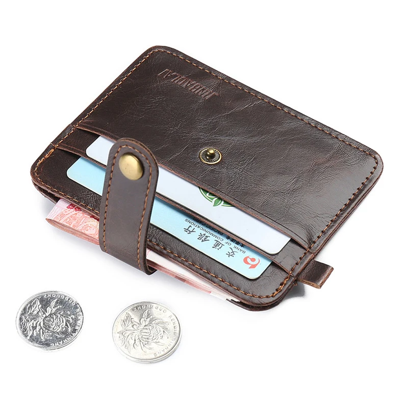 

Men's Faux Leather Small ID Credit Card Business Wallet Holder Slim Pocket Case G5AE