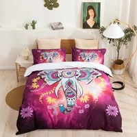 yi chu xin 3d duvet cover with pillowcase bohemian elephant bedding set twin full queen king bed comforter set