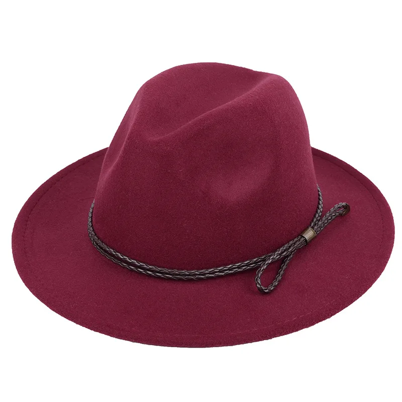 

ZLD New autumn winter Fedoras hat men women Flat brim hats felt fedora classice Jazz cap Elegant formal casual ladies caps