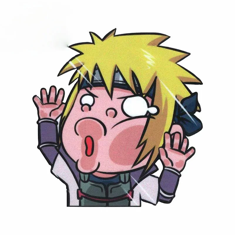 

13cm Car Sticker Funny Hitting Glass Auto Anime Kakashi Jiraiya Decals Waterproof JDM VAN Motorcycle Vinyl Car Wrap