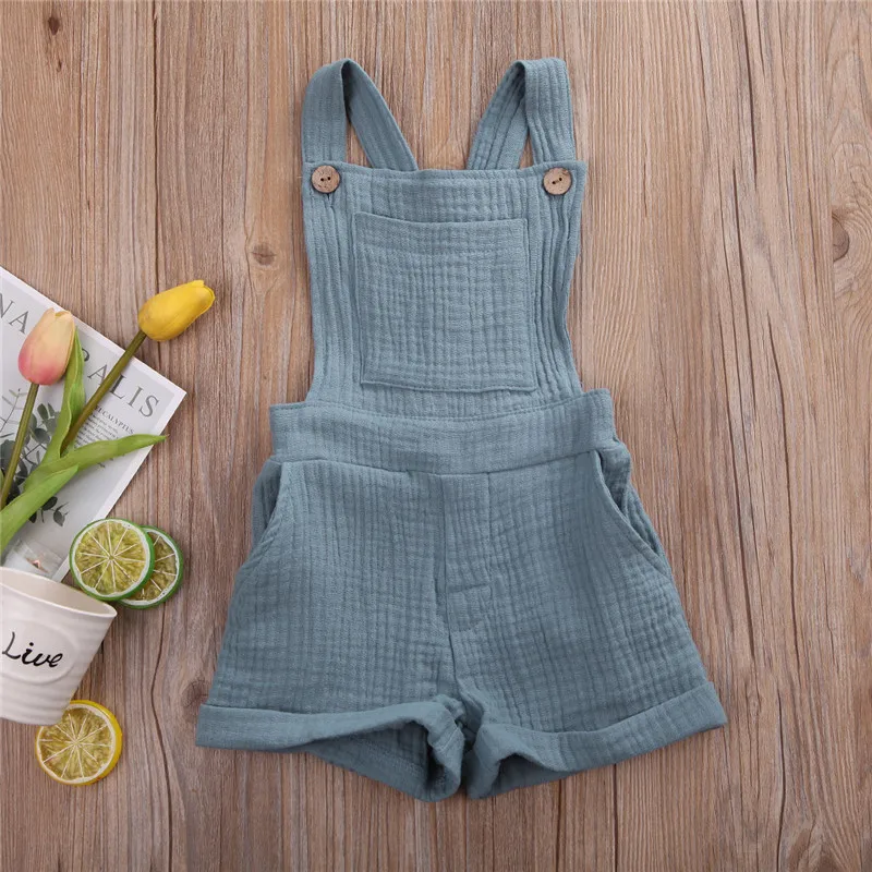Летний комбинезон для новорожденных без рукавов на пуговицах | Мать и ребенок