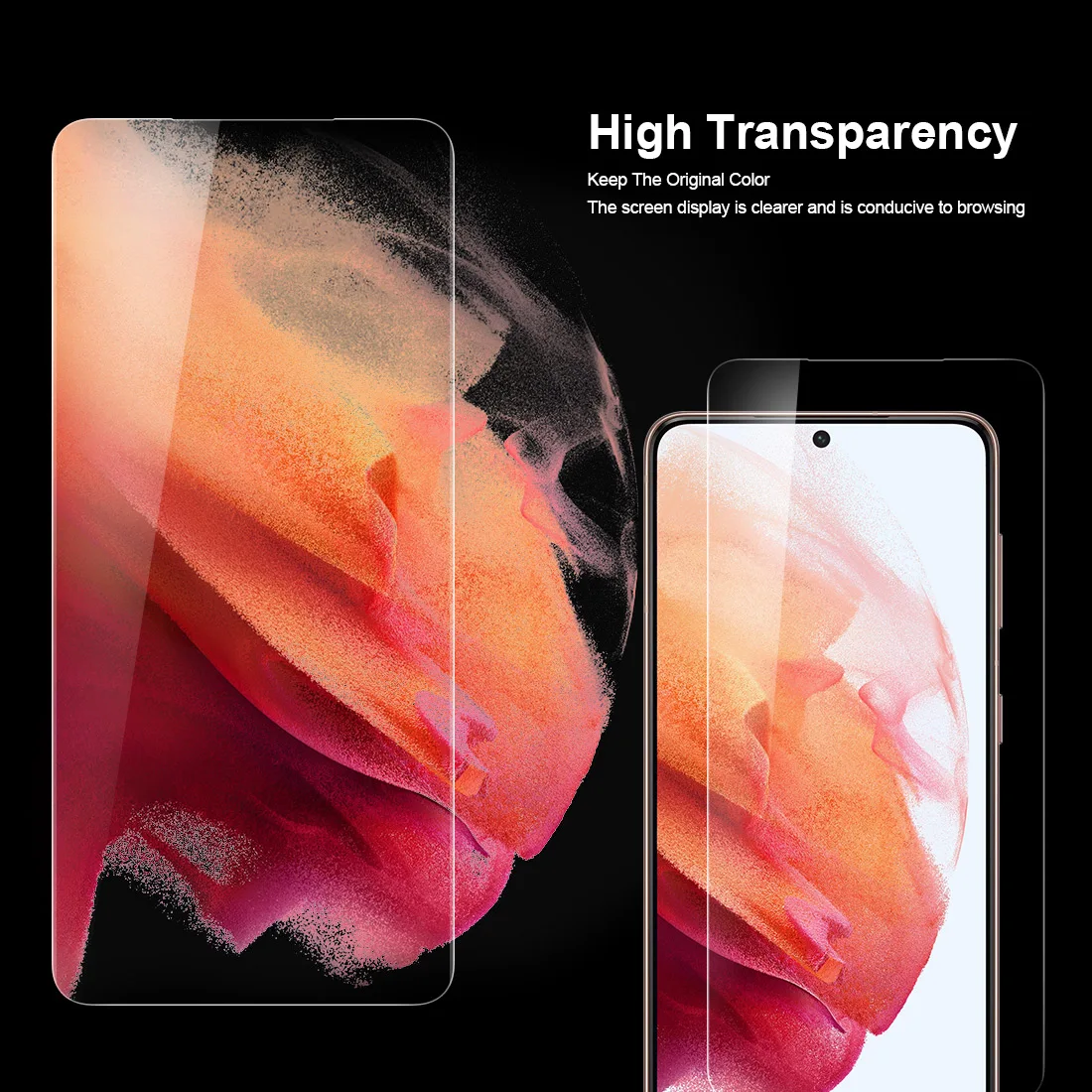 screen protector with fingerprint unlock for samsung galaxy s21 s21 s21ultra 5guv glass film full cover 3dcurved tempered glass free global shipping