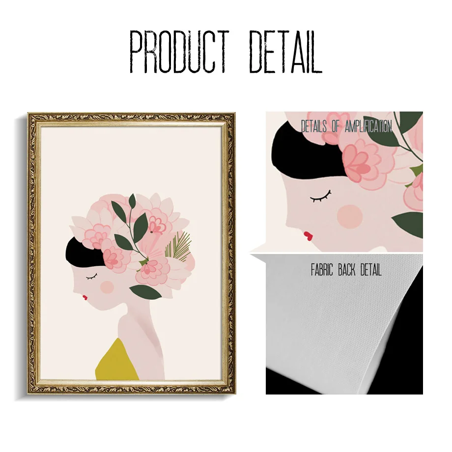 Модная девушка цветок пляж минимализм настенная Картина на холсте скандинавские