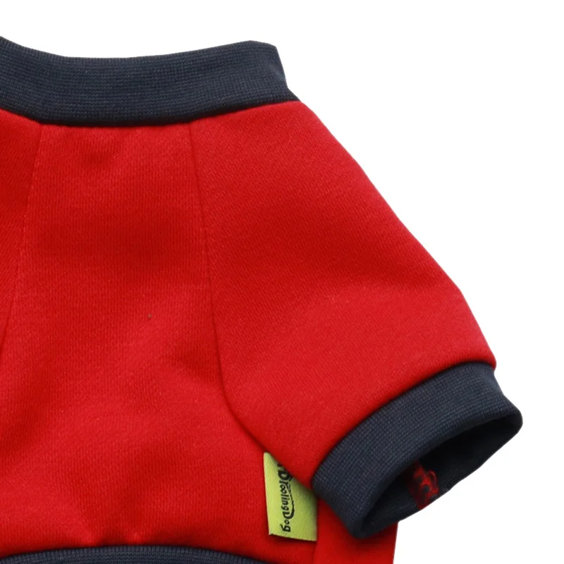 Крутой черно красный жилет для собак флисовая Красная футболка с буквенным