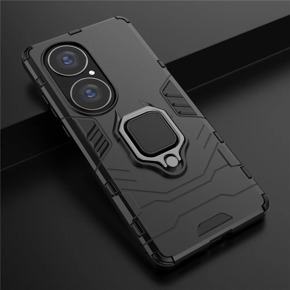 Phone Cases For Huawei P50 Pro Back Cover For Huawei P50 Pro Capa Luxury Armor Magnetic Ring Cover P50 / P50 Pro Fundas Capa