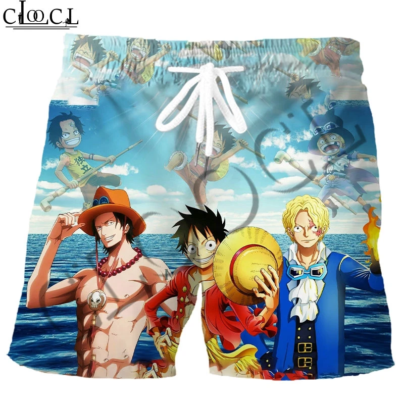 

CLOOCL Japanese Anime Luffy 3D Print Fashion Men Shorts Leisure sport Hip hop Summer Beach Sweatpants