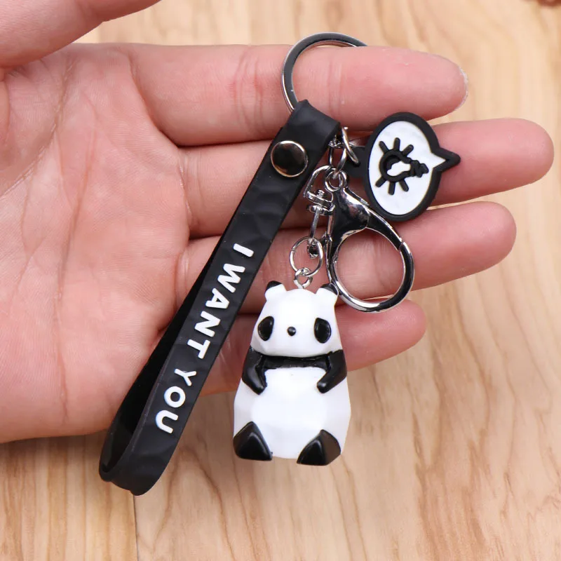 Креативный мультяшный геометрический граненый динозавр панда кукла брелок пара