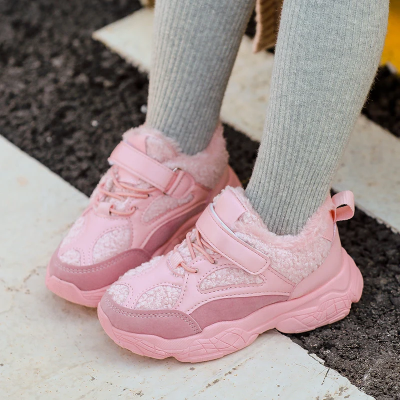 

New Arrival Winter Kids Boots for Girls Plush Keeping Warm Toddler Boots outdoor Running Shoes Children Shoes EU 25-36