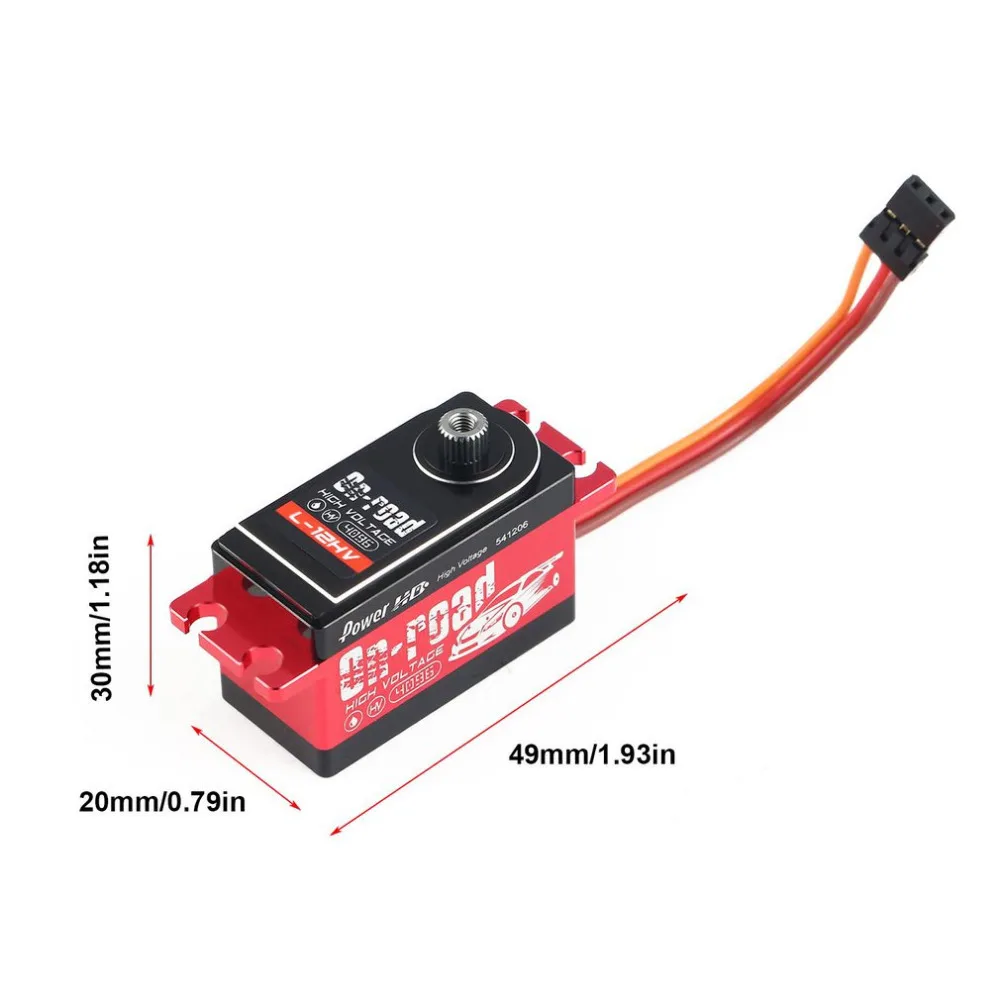 

POWER HD L12HV Alloy Gear Digital Coreless HV High Voltage Servo with 12kg High Torque for RC Remote Control Drift Car