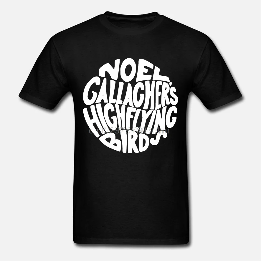Модный стиль Noel Gallagher High Flying Birds унисекс черная футболка с коротким