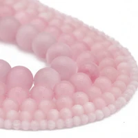 natural opal spacer light pink cats eye stone 4681012mm round loose beads for jewelry making diy bracelet necklace findings